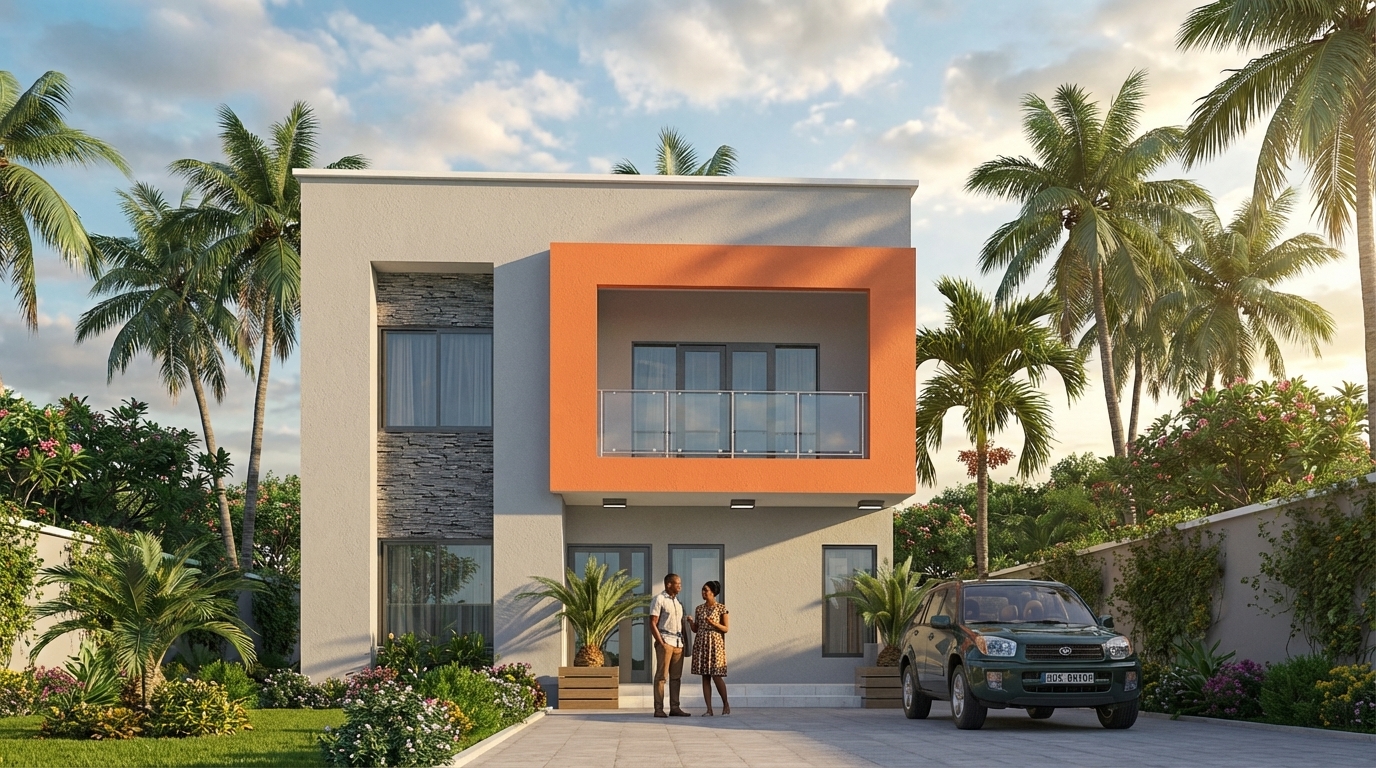 Vue principale façade avant - Duplex D4-034
